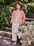 Pantalon fille large à volants écru+lilas - vertbaudet enfant 