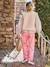 Pantalon fille style paperbag Lyocell fluide kaki+rose - vertbaudet enfant 