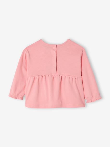 Lot 2 T-shirts manches longues bébé rose - vertbaudet enfant 