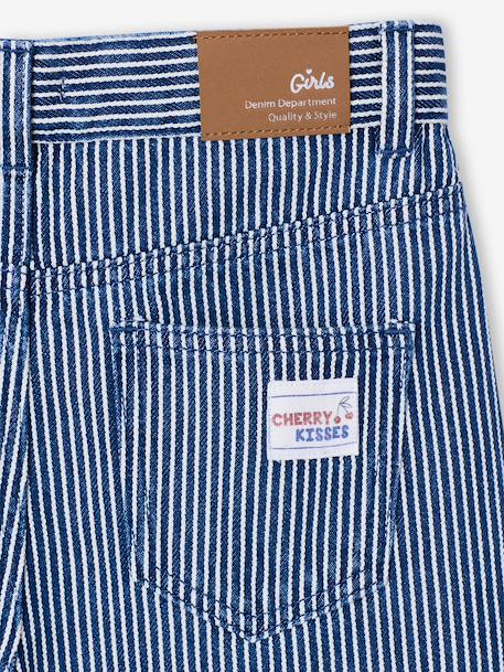 Pantalon large fille rayé rayé bleu - vertbaudet enfant 