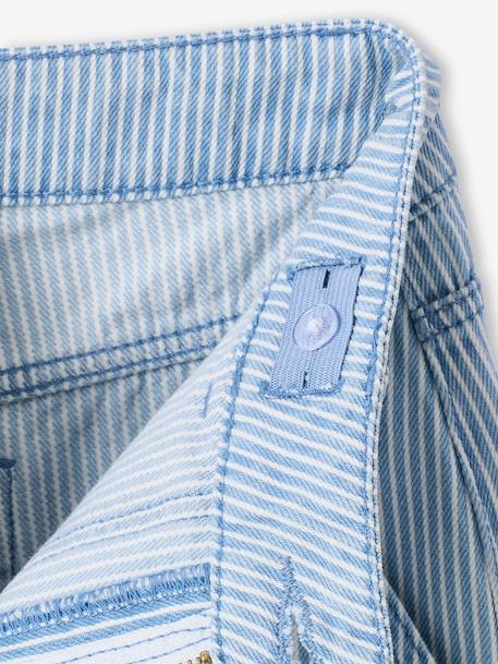 Pantalon large fille rayé rayé bleu - vertbaudet enfant 