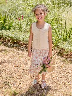 -Gilet fille sans manches en maille