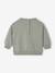 Babysweater met ronde kraag Basics ecru+saliegroen - vertbaudet enfant 