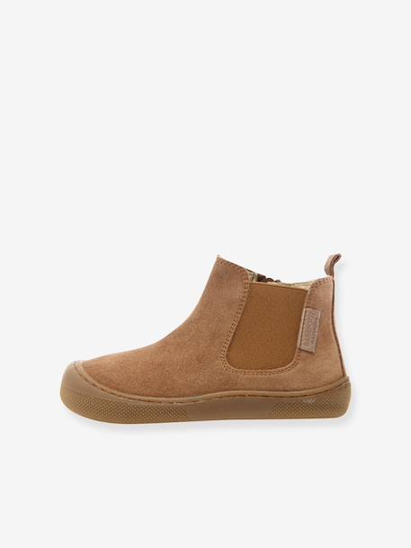 Boots Barefoot Glitty marron+or+taupe - vertbaudet enfant 