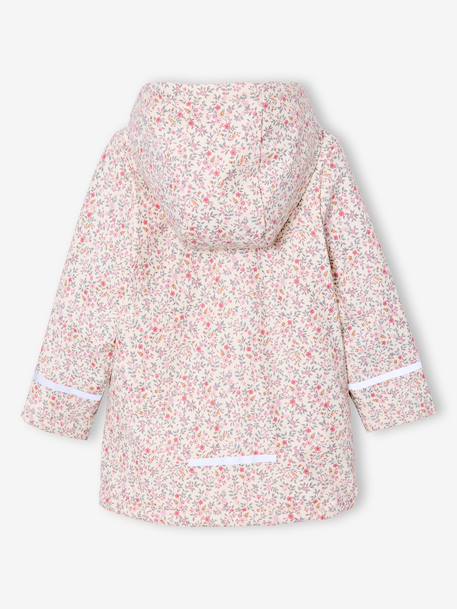 Regenjas voor meisjes met capuchon en sherpa voering antraciet+groen+indigoblauw+meerkleurig+zachtpaars - vertbaudet enfant 