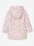 Regenjas voor meisjes met capuchon en sherpa voering antraciet+groen+indigoblauw+meerkleurig+zachtpaars - vertbaudet enfant 