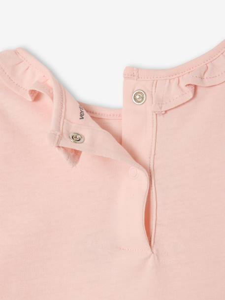 Set van 2 T-shirt met lange mouwen en kraag lichtroze - vertbaudet enfant 