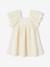 Katoenen babyjurk ecru+rood - vertbaudet enfant 