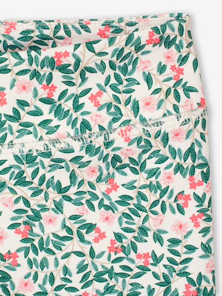 Set van 2 sportieve fietsshorts voor meisjes groen+rozen - vertbaudet enfant 