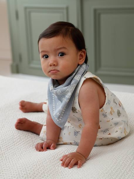 Babyset combi bandanaslabbetje baby ecru - vertbaudet enfant 