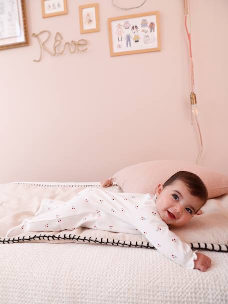 Pyjama Naissance fille cerise écru - vertbaudet enfant 
