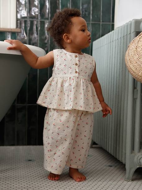 Bébé-Ensemble top pantalon large bébé