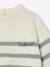 Gestreept baby trui van tricot karamel+marineblauw+saliegroen - vertbaudet enfant 