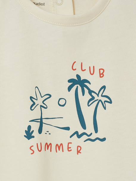 Set van 2 t-shirts met korte mouwen baby ecru - vertbaudet enfant 