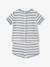 Badstoffen babyset met T-shirt en short blauw, gestreept+taupe - vertbaudet enfant 