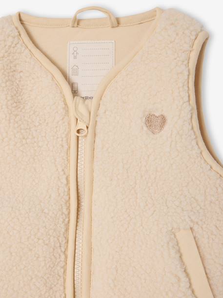 Regenjas 3 in 1 babymeisje met luipaardprint ecru - vertbaudet enfant 