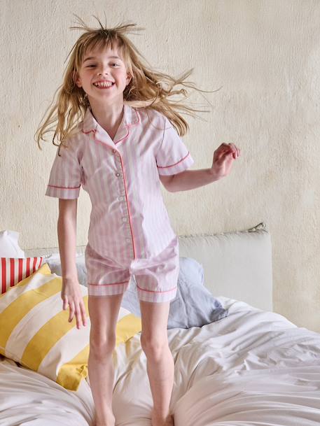 Fille-Pyjashort manches courtes à personnaliser