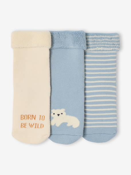 Lot 3 chaussettes bébé coton écru - vertbaudet enfant 