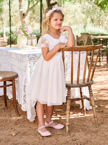 Fille-Robe fille dentelle et tulle