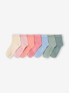 -Lot de 7 paires de mi-chaussettes fille BASICS