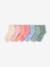 Lot de 7 paires de mi-chaussettes fille BASICS bois de rose - vertbaudet enfant 