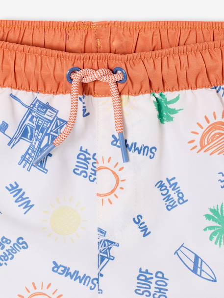 Short de bain garçon surf blanc chiné - vertbaudet enfant 