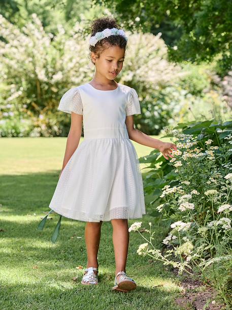 Robe de cérémonie fille blanc - vertbaudet enfant 
