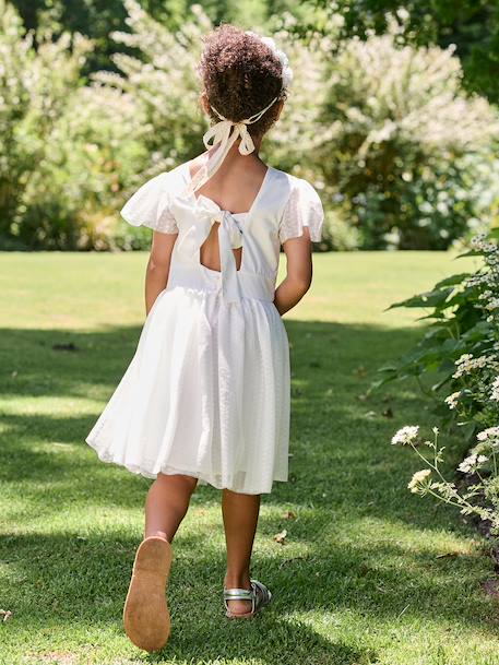 Robe de cérémonie fille blanc - vertbaudet enfant 