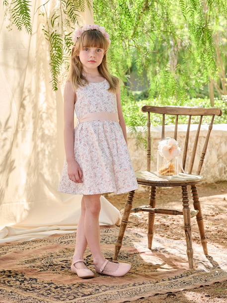 Fille-Robe de cérémonie motifs fleurs fille