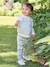 Pantalon bébé à bretelles amovibles vert sauge - vertbaudet enfant 