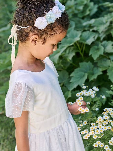 Robe de cérémonie fille blanc - vertbaudet enfant 