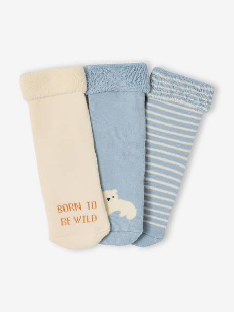 Lot 3 chaussettes bébé coton écru - vertbaudet enfant 