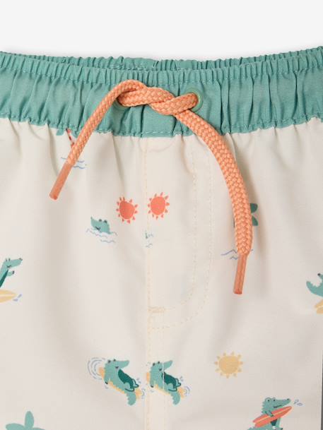 Short de bain bébé croco écru - vertbaudet enfant 