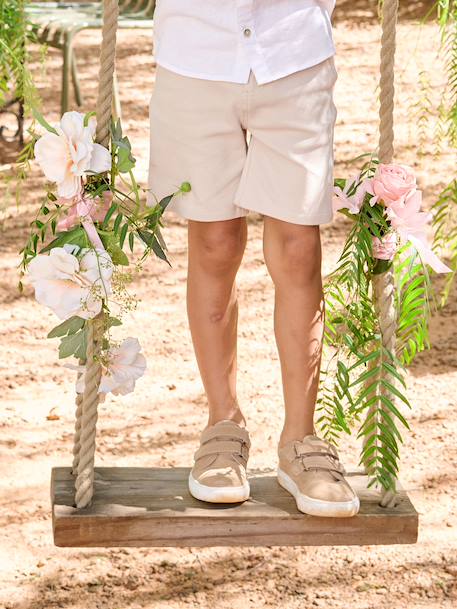 Bermuda garçon beige - vertbaudet enfant 