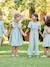 Combinaison fille en gaze de coton avec broderie blush+vert sauge - vertbaudet enfant 