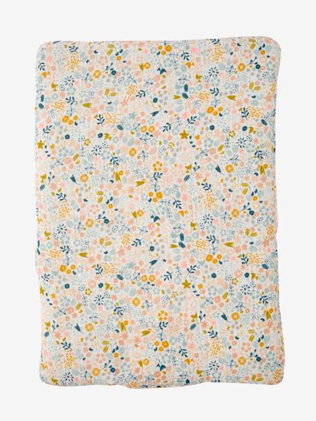 Matelas à langer pour poupon en gaze de coton beige+rose - vertbaudet enfant 