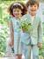 Ensemble céremonie chemise col Mao, veste et pantalon garçon beige+bleu ciel+vert d'eau - vertbaudet enfant 