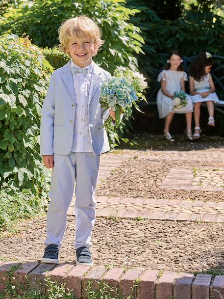 Ensemble cérémonie garçon 4 pièces bleu ciel - vertbaudet enfant 