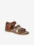 Sandales cuir enfant talon fermé collection maternelle lot marron+lot rose - vertbaudet enfant 