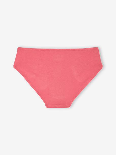 Set van 7 slipjes for girls hart biologisch katoen fuchsia - vertbaudet enfant 