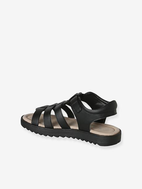 Kindersandalen met meerdere bandjes goud+zwart - vertbaudet enfant 