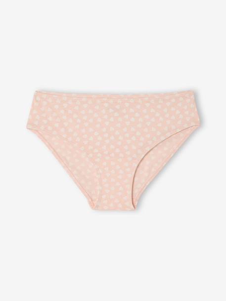 Set van 7 slipjes for girls hart biologisch katoen fuchsia - vertbaudet enfant 