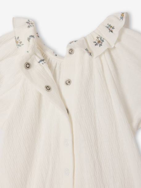 Body bébé manches courtes bouffantes écru - vertbaudet enfant 