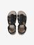 Sandales multi-brides enfant noir+or - vertbaudet enfant 