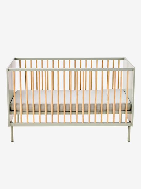 Lit bébé cannelé évolutif 70x140cm vert - vertbaudet enfant 