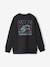 Sweater voor jongens met ronde oversized kraag antraciet - vertbaudet enfant 