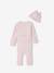 Babyset body, legging en muts met strepen gemêleerd roze - vertbaudet enfant 