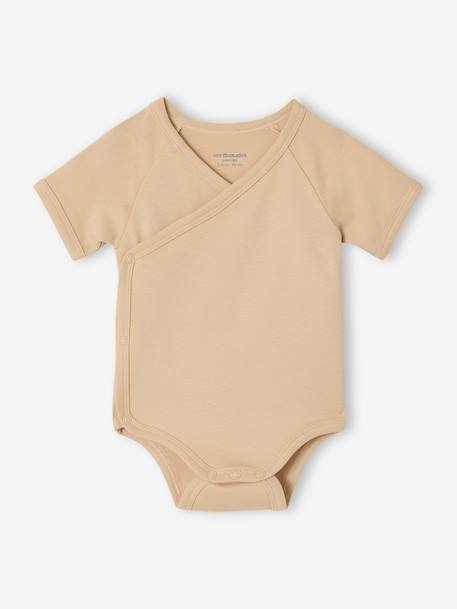 Lot 5 bodies bébé manches courtes lapin gris chiné - vertbaudet enfant 