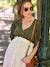 Blouse grossesse et allaitement avec lin beige+kaki - vertbaudet enfant 