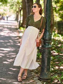 -Blouse grossesse et allaitement avec lin